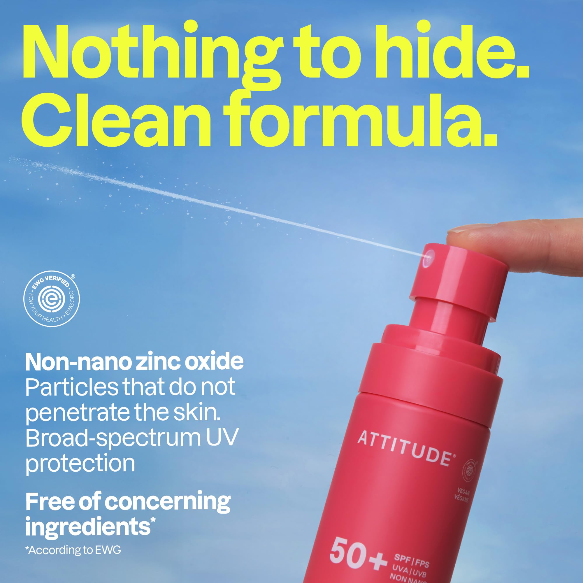 ATTITUDE Mineral Sunscreen Lightweight Lotion SPF 50, Broad Spectrum Zinc Oxide, EWG Verified, Non-Nano, Water-Resistant 80 Minutes, Non-Greasy for Face & Body, Vegan, Sun-Kissed Vanilla Scent, 80 grams 🍁 All In One Marketplace Canada