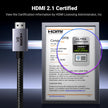 UGREEN 10K 8K HDMI 2.1 Cable 48Gbps 10FT, Certified 8K@60Hz 4K@120Hz 144Hz High Speed Gaming Cable Braided Cord, eARC HDCP 2.3 Dynamic HDR Compatible for HDTV/PS5/Xbox/SoundBar/RTX3090/Blu-ray 🍁 All In One Marketplace Canada