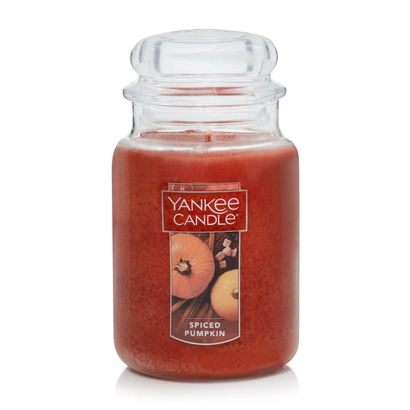 Yankee Candle Scented Candle, Spiced Pumpkin, Original Large Jar Candle, 110-150 Hours of Burn Time, 22 oz. 🍁 All In One Marketplace Canada