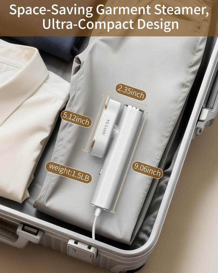 Hulmay Steamer Clothes, 1200W Clothes Steamer, Steam Iron 2-in-1, Portable Handheld Steamer for Travel 10s Heat-Up, Travel Size Clothing Steamer and Garment Steamer for Home, Office -White, 110-120V 🍁 All In One Marketplace Canada