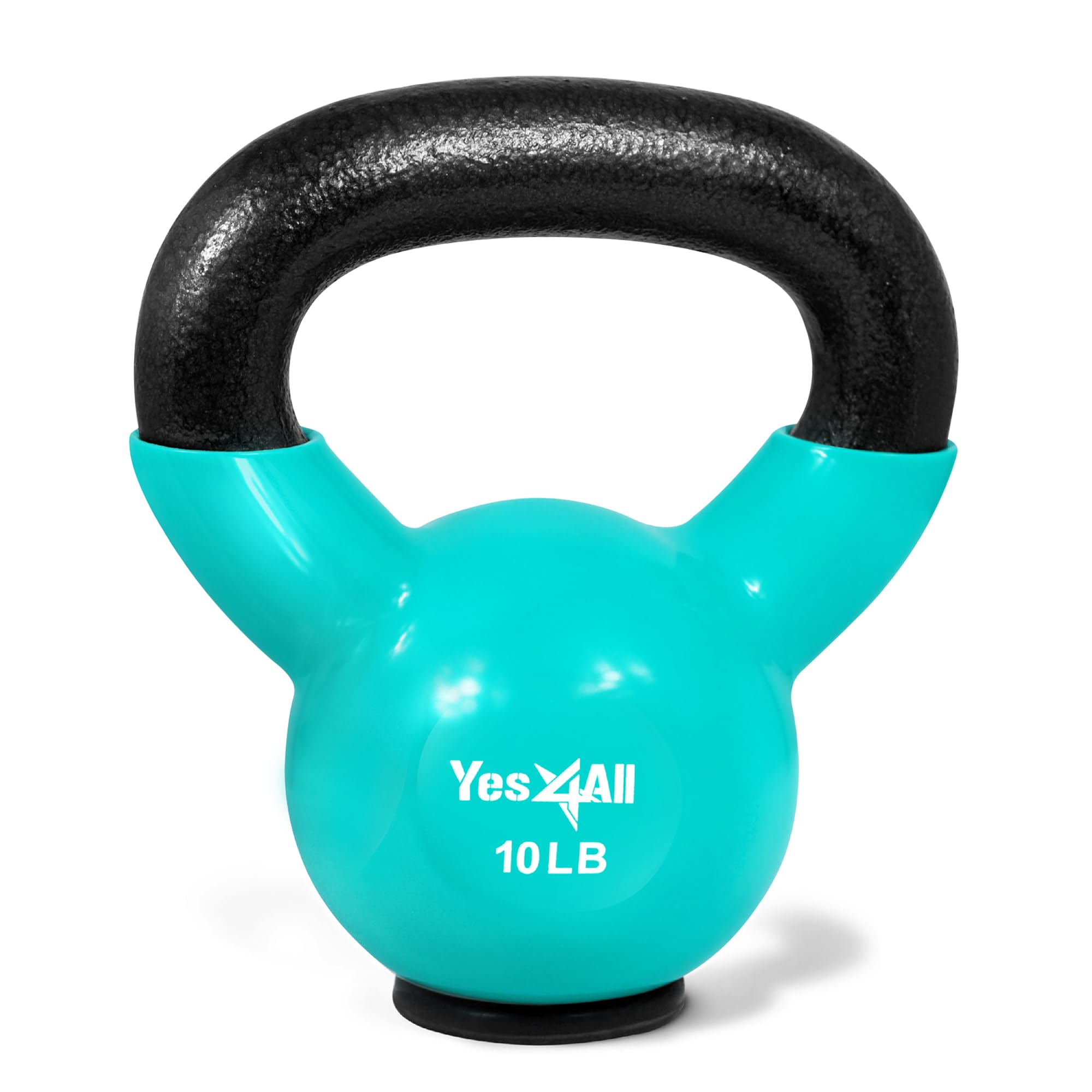 Yes4All Vinyl Coated Kettlebell with Protective Rubber Base, Strength Training Kettlebells for Weightlifting, Conditioning, Strength & Core Training (10 lbs - Mint) 🍁 All In One Marketplace Canada