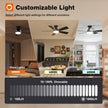 addlon Ceiling Fans with Lights, 42 Inch Low Profile Ceiling Fan with Light and Remote Control, Flush Mount, Reversible, 3CCT, Dimmable, Quiet, Black Small Ceiling Fan for Bedroom Indoor/Outdoor Use 🍁 All In One Marketplace Canada