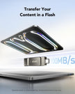 Lexar D40E 64GB Dual USB 3.2 Gen 1 Type-C Jump Drive, USB-C Flash Metal Housing Swivel Design Thumb Drive (Titanium Grey) 🍁 All In One Marketplace Canada