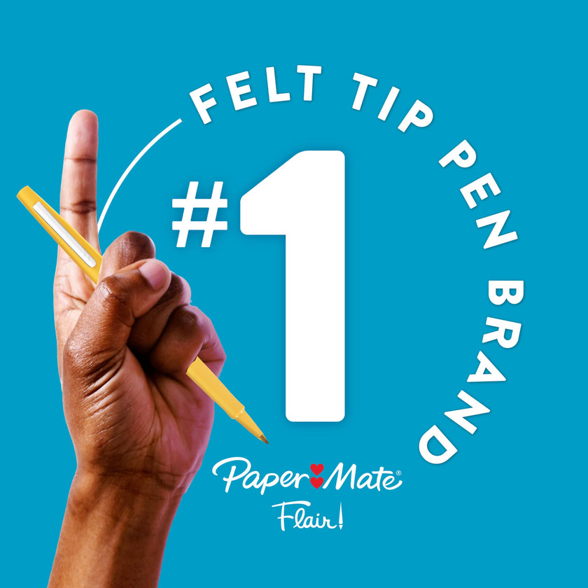 Paper Mate Flair Felt Tip Pens, Medium Point (0.7 mm), Assorted Colours, 24 Count 🍁 All In One Marketplace Canada
