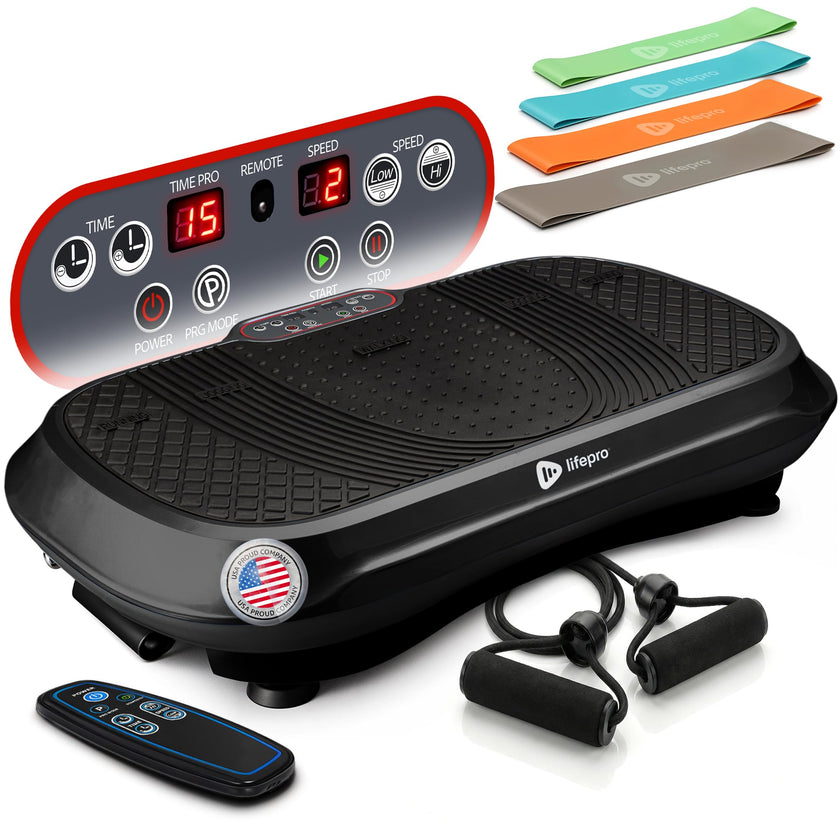 Lifepro Waver Vibration Plate Exercise Machine – Whole Body Oscillation Platform w/ 99 Speed Levels & 9 Programs – Remote Control, Loop & Resistance Bands for Full Body Home Gym Workout 🍁 All In One Marketplace Canada