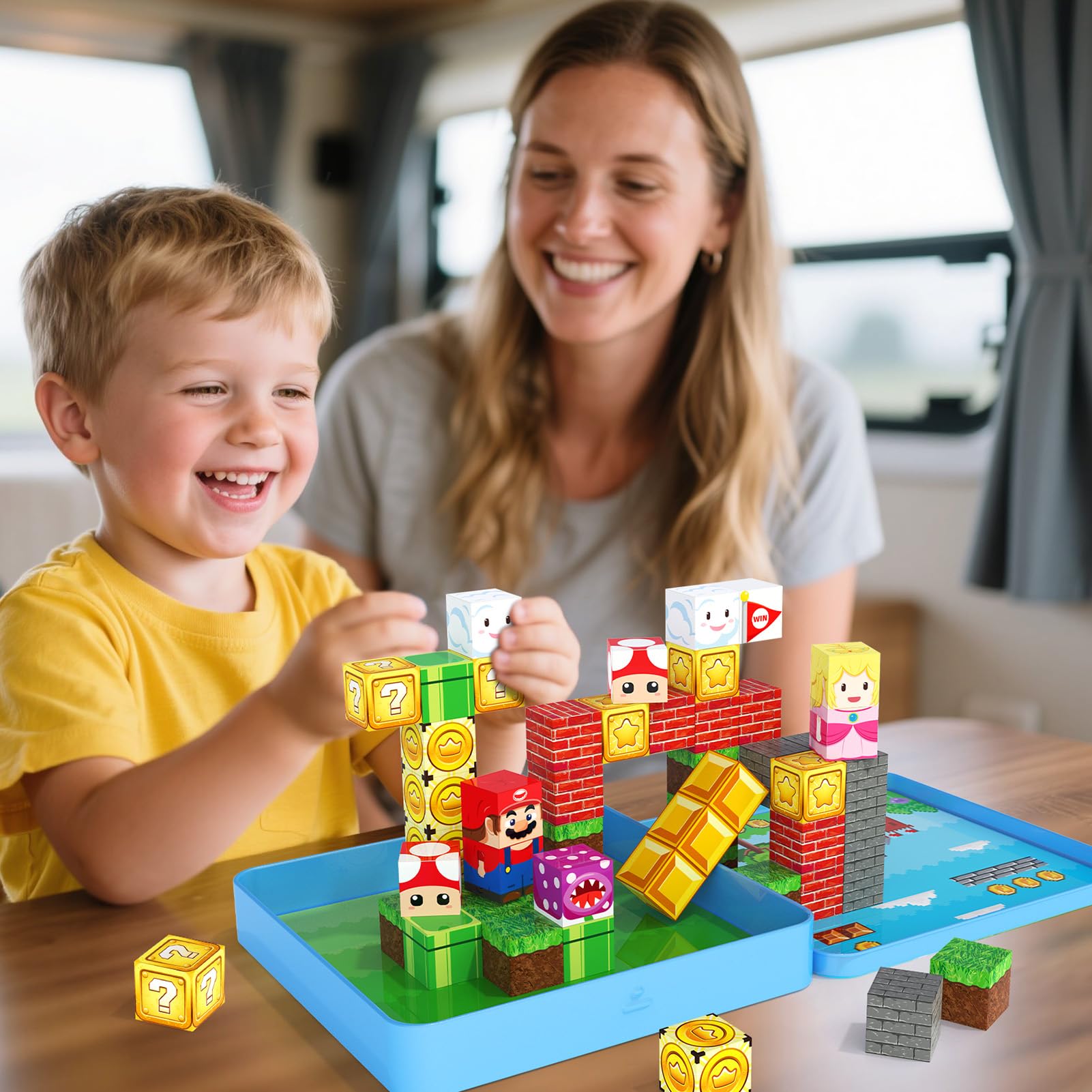 Mini Magnetic Blocks - 49 PCS Travel Magnet Building Blocks for Toddlers - STEM Educational Magnetic Building Toys with Portable Iron Box for Kids Ages 3-8 Boys & Girls 🍁 All In One Marketplace Canada