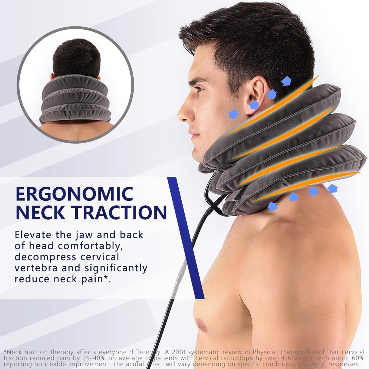 Cervical Neck Traction Device for Instant Neck Pain Relief - Inflatable & Adjustable Neck Stretcher Neck Support Brace, Neck Traction Pillow for Home Use Neck Decompression 🍁 All In One Marketplace Canada