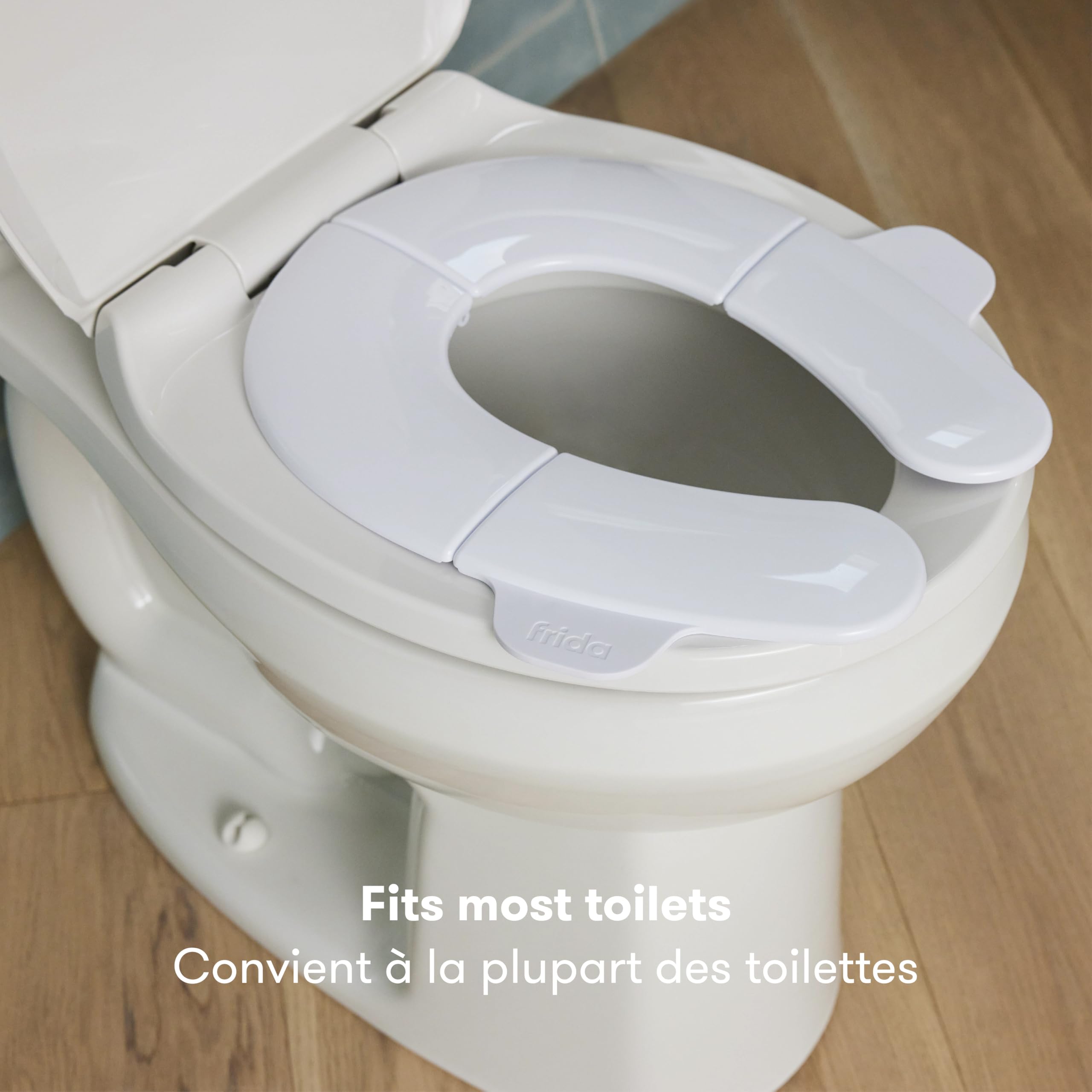 Frida Baby Fold-and-Go Potty Seat for Toilet, Foldable Travel Potty Seat for Toddler, Fits Round & Oval Toilets, Non-Slip Base, Handles, Includes Free Travel Bag 🍁 All In One Marketplace Canada