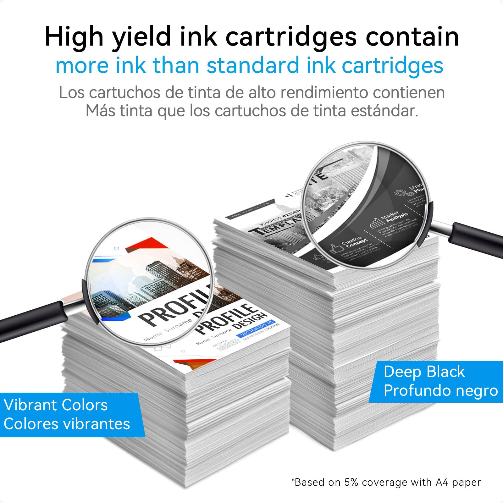 63XL Ink Cartridge Black/Colour Compatible for HP 63 Ink Cartridges Compatible for Envy 4520 4522 3634 OfficeJet 3830 4650 5252 5258 5260 DeskJet 3636 1111 3630 Printer 🍁 All In One Marketplace Canada