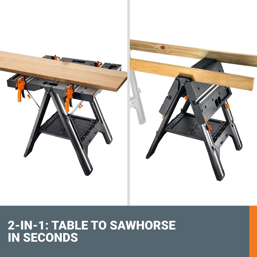 WORX WX051 Pegasus Folding Work Table with Quick Clamps 🍁 All In One Marketplace Canada