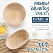 Glimsax Banneton Proofing Basket Set of 2, 9