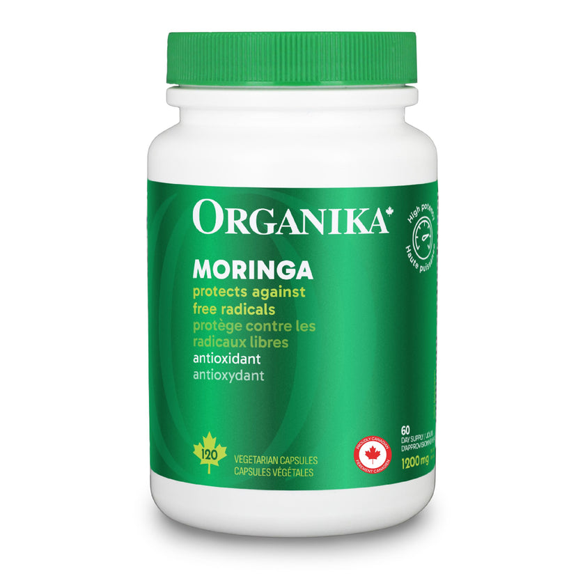 Organika Canadian-Made Moringa Leaf Extract- 1200mg Daily Dose, High Potency, Powerful Antioxidant, Anti-Inflammatory, Blood-Sugar Support, Detox, Source of Vitamins and Minerals- 120vcaps 🍁 All In One Marketplace Canada
