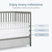 Dream On Me Synergy 5-in-1 Convertible Crib in Cool Grey, Greenguard Gold Certified, BSA Certified, 3 Mattress Height Settings, Classic Nursery Furniture 🍁 All In One Marketplace Canada