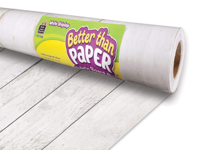 Teacher Created Resources White Shiplap Better Than Paper Bulletin Board Roll (TCR7777498) 🍁 All In One Marketplace Canada