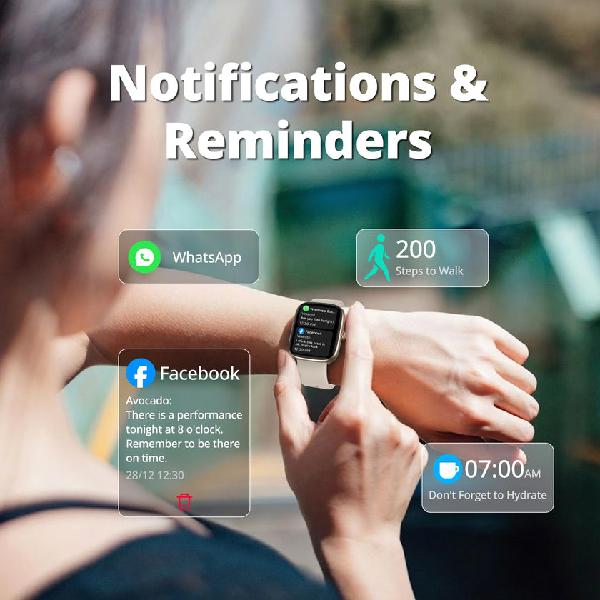 Fixwink Smart Watch for Women Ladies (Answer/Make Call), 1.83