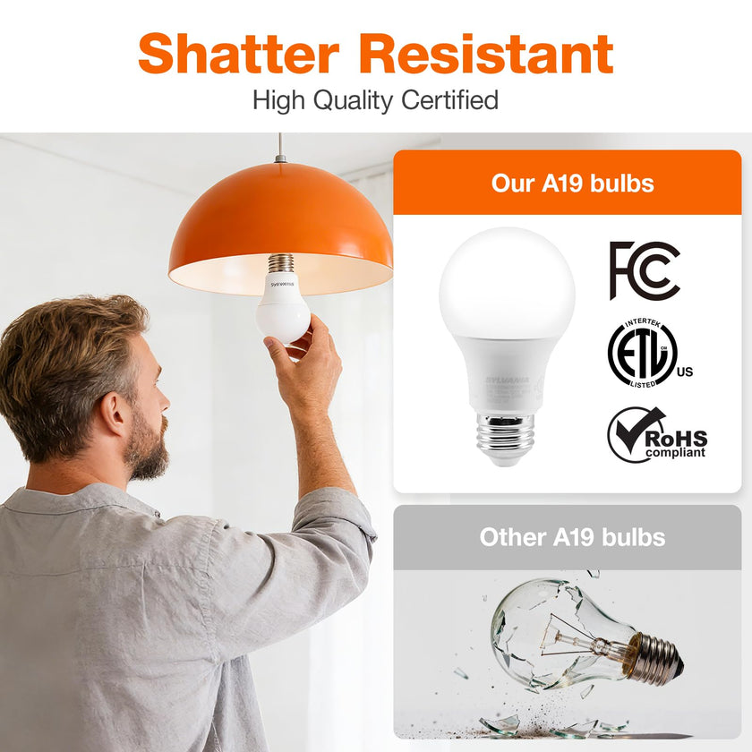 Sylvania ECO LED A19 Light Bulb, 60W Equivalent, Efficient 9W, 7 Year, 750 Lumens, Non-Dimmable, Frosted, 5000K, Daylight - 8 Count (Pack of 1) (40883) 🍁 All In One Marketplace Canada
