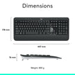 Logitech MK540 Advanced Wireless Keyboard and Mouse Combo for Windows, 2.4 GHz Unifying USB-Receiver, Multimedia Hotkeys, 3-Year Battery Life, for PC, Laptop 🍁 All In One Marketplace Canada