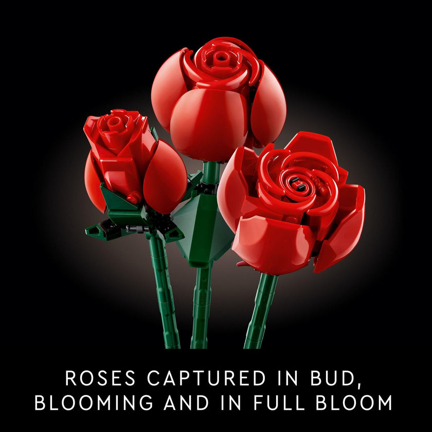 LEGO Botanicals Bouquet of Roses Artificial Flowers - Fake Red Roses Building Set for Adults, Ages 18+ - Gifts for Birthdays - Home Decor for Table Display - 10328 🍁 All In One Marketplace Canada