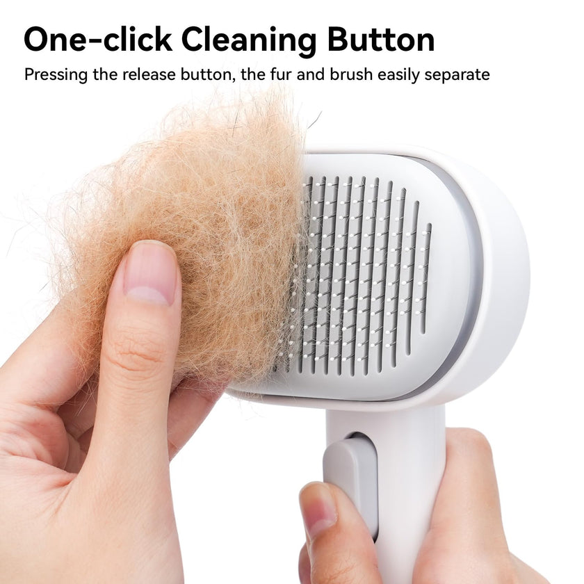 aumuca Cat Brush Dog Brush for Shedding, Cat Brushes for Long or Short Haired Cats, Dog Hair Brush Cat Grooming Brush Cat Comb Cat Deshedding Brush Easily Removes Mats, Tangles, and Loose Fur, White 🍁 All In One Marketplace Canada