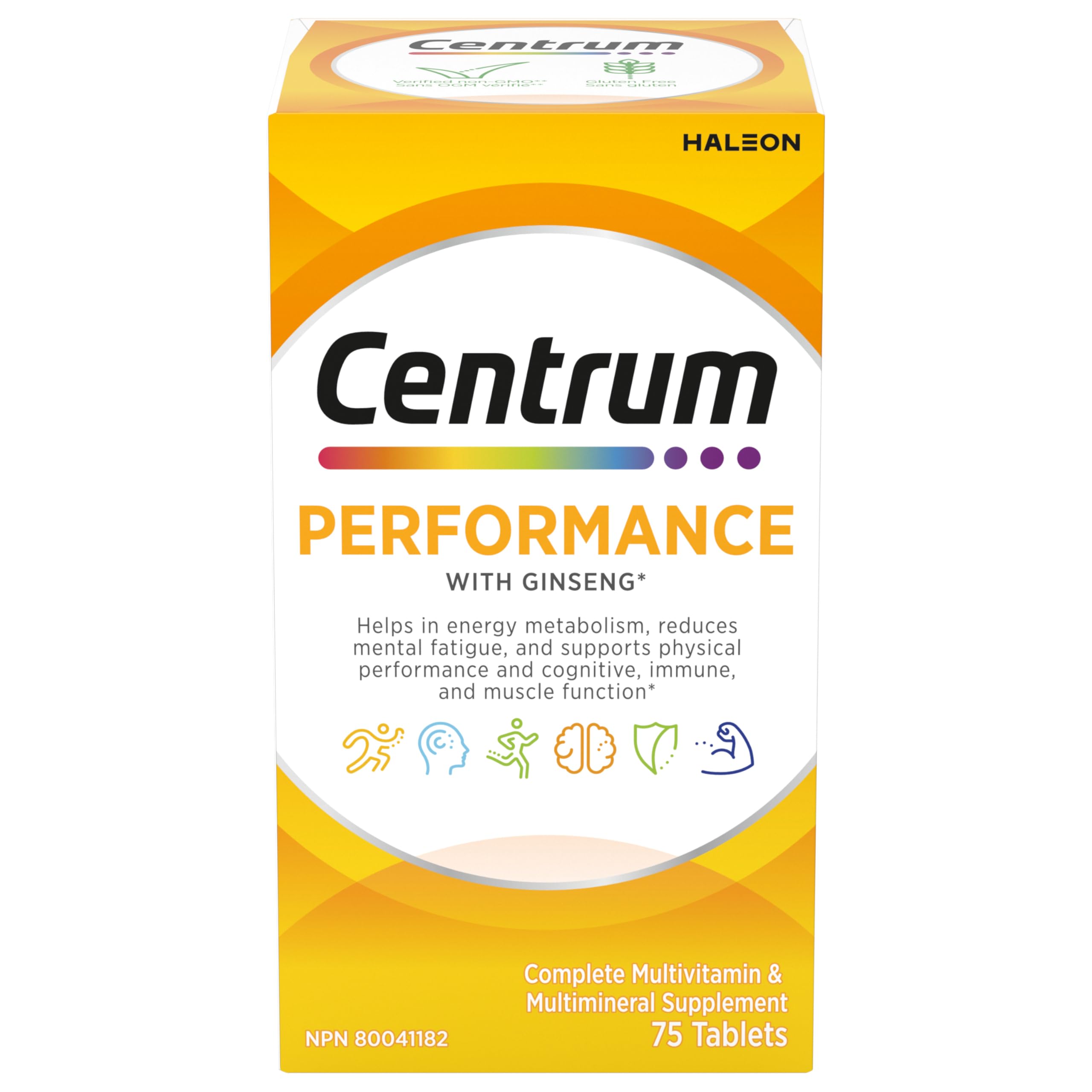 Centrum Performance Multivitamins/Minerals Supplement for Men & Women with Ginseng for Energy, 75 Tablets (Packaging May Vary) 🍁 All In One Marketplace Canada