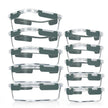 VERONES 10 Pack Glass Meal Prep Containers, Airtight & Stackable Glass Food Storage Containers Set with Lids,Exclusive of BPA,for Microwave, Oven, Freezer & Dishwasher,Grey 🍁 All In One Marketplace Canada