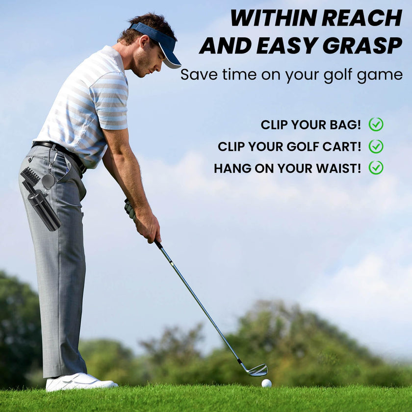 BAPOTH Golf Club Cleaner, Non-Leaking Stretchable Golf Brush with Golf Towel (60 * 40cm), Strong Bristles Golf Club Brush Can Hold 5 oz Water, Essentials Golf Accessories Gifts for Men Women 🍁 All In One Marketplace Canada