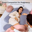 Momcozy Pregnancy Pillows for Sleeping, U Shaped Full Body Maternity Pillow with Removable Cover - Support for Back, Legs, Belly, HIPS for Pregnant Women, 57 Inch Pregnancy Pillow for Women, Grey 🍁 All In One Marketplace Canada