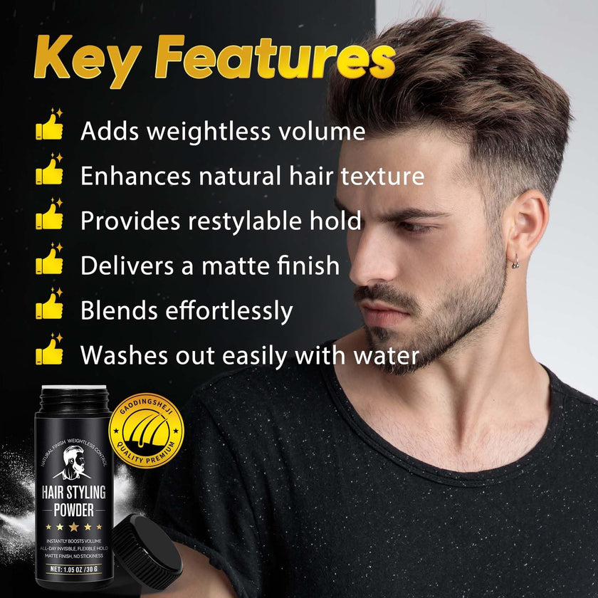 Hair Styling Powder, 2Pack Hair Texture Powder for Men and Women, Adds Volume and Texture, Alll Day Invisible, Flexible Hold, Long-lasting, Matte Finish, No Stickiness 2 x 30g 🍁 All In One Marketplace Canada