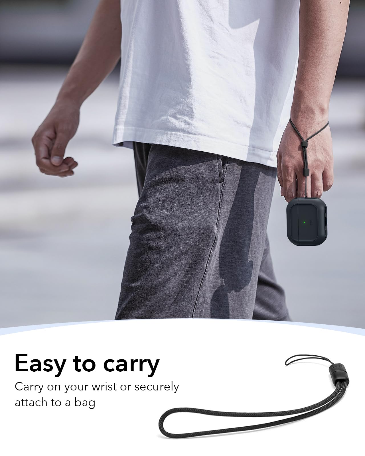 ESR for AirPods Pro 3 Case, Compatible with AirPods Pro Case 3rd Generation (2025), Compatible with MagSafe, Full Drop Protection Cover with Lanyard, Black 🍁 All In One Marketplace Canada