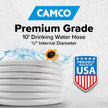 Camco TastePURE 10’ Camper/RV Drinking Water Hose - Certified Drinking Water Safe - Features Reinforced PVC Design w/Brass Fittings & Swivel Female Connector - 1/2-Inch ID (22743) 🍁 All In One Marketplace Canada