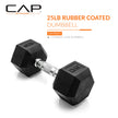 CAP Barbell 25 lb Rubber Coated Hex Dumbbell 🍁 All In One Marketplace Canada