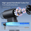 JISULIFE Portable Handheld Fan Life9, Turbo Power High Speed Air [18H Max Cooling Time], 5 Gear Wind, 5000mAh Rechargeable, Mini Pocket Design, Personal Fan for Travel Concerts Camping Makeup - Black 🍁 All In One Marketplace Canada