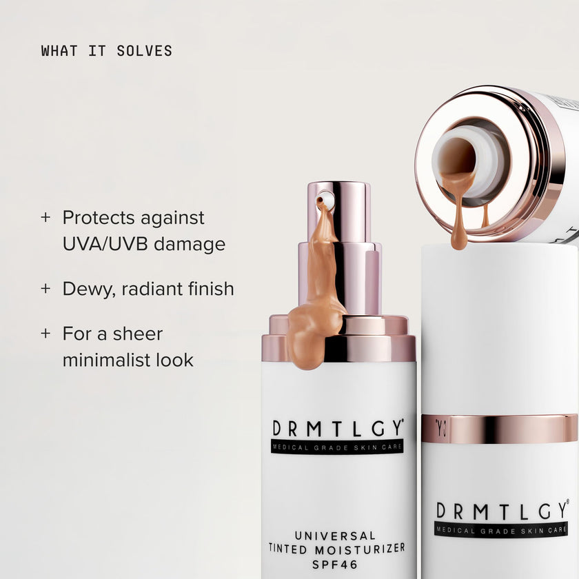 DRMTLGY Anti-Aging Tinted Moisturizer SPF 46 – Sheer Face Sunscreen & Lightweight Makeup with Broad Spectrum UV Protection – Hydrating Skin Care & Face Moisturizer – FSA HSA Eligible (1.7 oz) 🍁 All In One Marketplace Canada