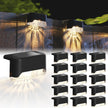 CANASUN Solar Deck Lights 16 Pack Solar Fence Light Solar Powered Outdoor Step Light IP65 Waterproof LED Pathway Light for Deck Fence Railing Garden Patio StairYard (Warm Light) 🍁 All In One Marketplace Canada