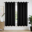 Joydeco Blackout Curtains 63 Inchs Long 52 Wide Black Out Curtains 2 Panels, Thermal Insulated Long Curtain& Drapes, Room Darkening Grommet Drapes for Living Bedroom Window (W52 x L63 Inch, Black) 🍁 All In One Marketplace Canada