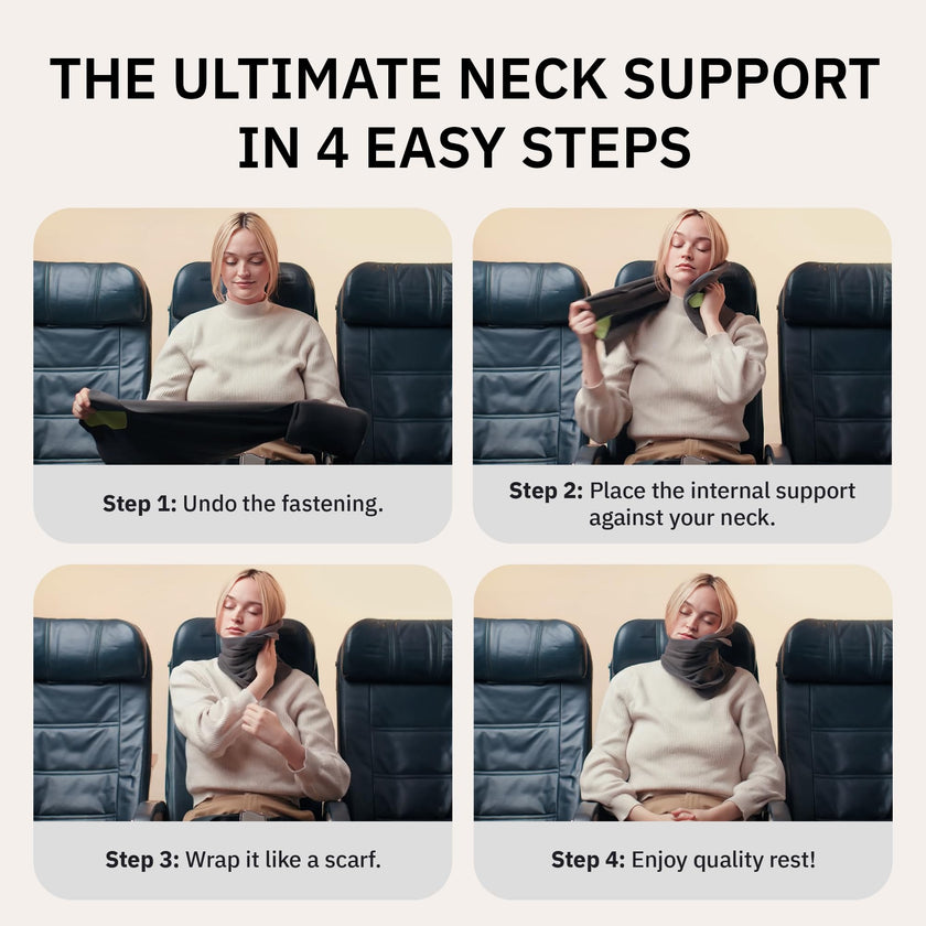 trtl Travel Pillow - Airplane Pillow for Neck and Shoulder Support - Soft, Lightweight, Machine-Washable Travel Pillows for Airplanes - Black 🍁 All In One Marketplace Canada
