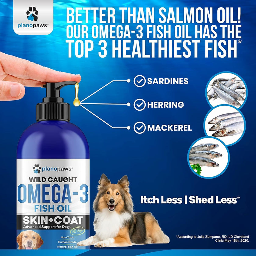 Omega 3 Fish Oil for Dogs – Liquid Fish Oil Supplement – Supports Skin & Coat, Joint Function & Overall Wellness – Easy to Serve – for All Breeds & Ages 🍁 All In One Marketplace Canada