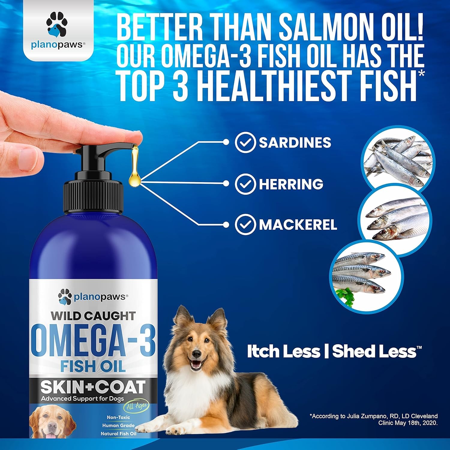 Omega 3 Fish Oil for Dogs – Liquid Dog Fish Oil Supplement – Supports Skin & Coat Health – Joint, Brain & Heart Support – for All Breeds & Ages 🍁 All In One Marketplace Canada