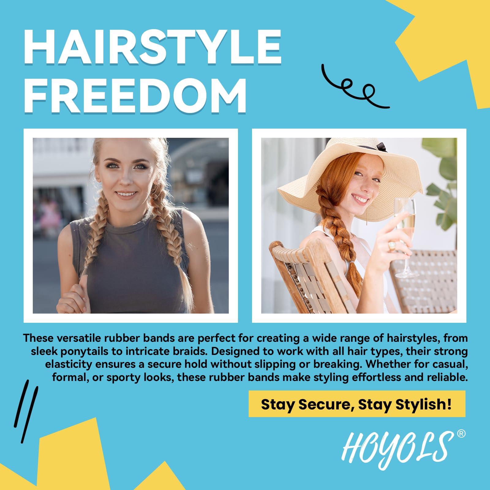 Hoyols Clear Hair Elastics 1500pcs, Strong Hold Small Mini Rubber Bands, No Damage No Crease Ponytail & Braids for Kids, Thick & Durable 🍁 All In One Marketplace Canada