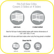 BreathableBaby Breathable Mesh Liner for Full-Size Cribs, Classic 3mm Mesh, White (Size 4FS Covers 3 or 4 Sides) 🍁 All In One Marketplace Canada