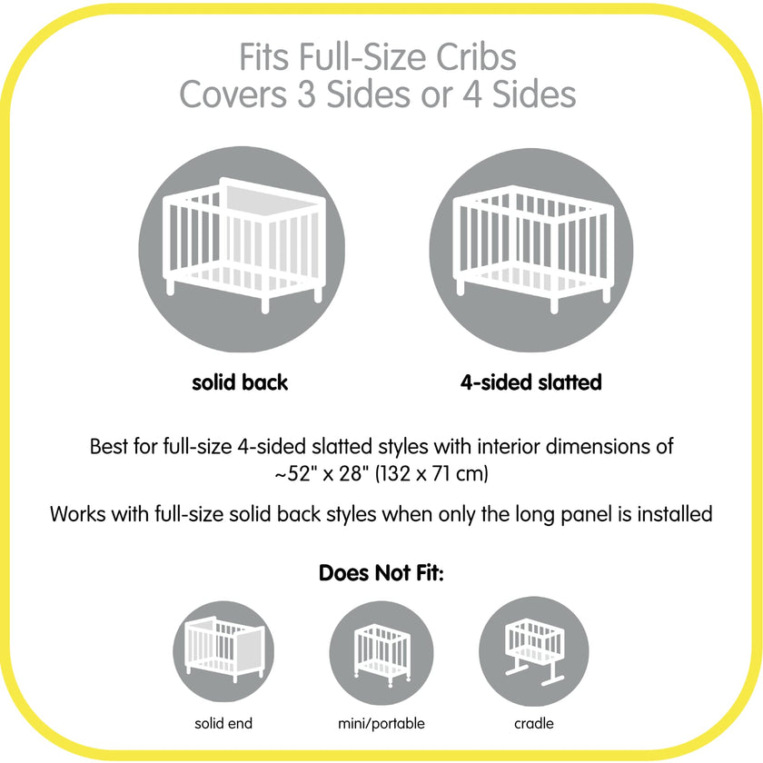 BreathableBaby Breathable Mesh Liner for Full-Size Cribs, Classic 3mm Mesh, White (Size 4FS Covers 3 or 4 Sides) 🍁 All In One Marketplace Canada