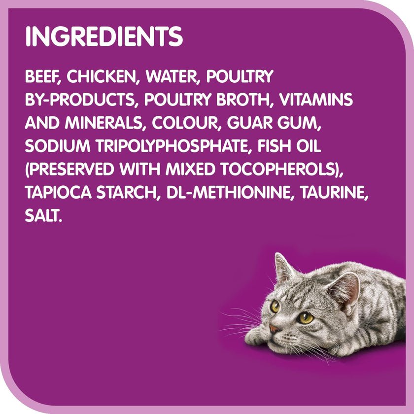 WHISKAS Perfect PORTIONS Kitten Wet Cat Food, Beef Flavour, 75g (12 Pack) 🍁 All In One Marketplace Canada