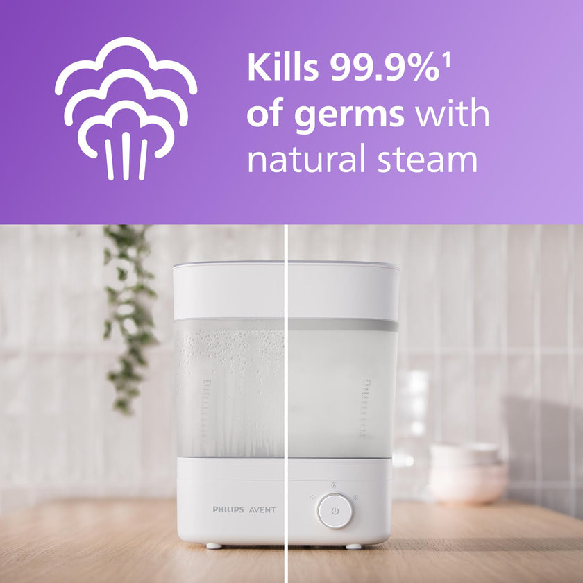 Philips Avent Baby Bottle Sterilizer and Dryer Premium, Removes 99,9% of Bacteria, Chemicals Free, Capacity 6 Bottles/Teats/Accessories, Modular Space Saving Design, Model SCF293 🍁 All In One Marketplace Canada