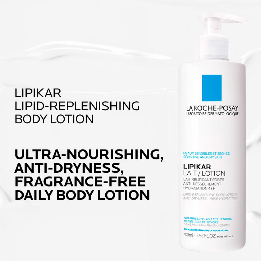 La Roche-Posay Body Lotion, Lipikar Body Lotion Daily Repair Moisturizing Lotion with Shea Butter and Glycerin, Fragrance Free, Paraben Free, 400mL 🍁 All In One Marketplace Canada