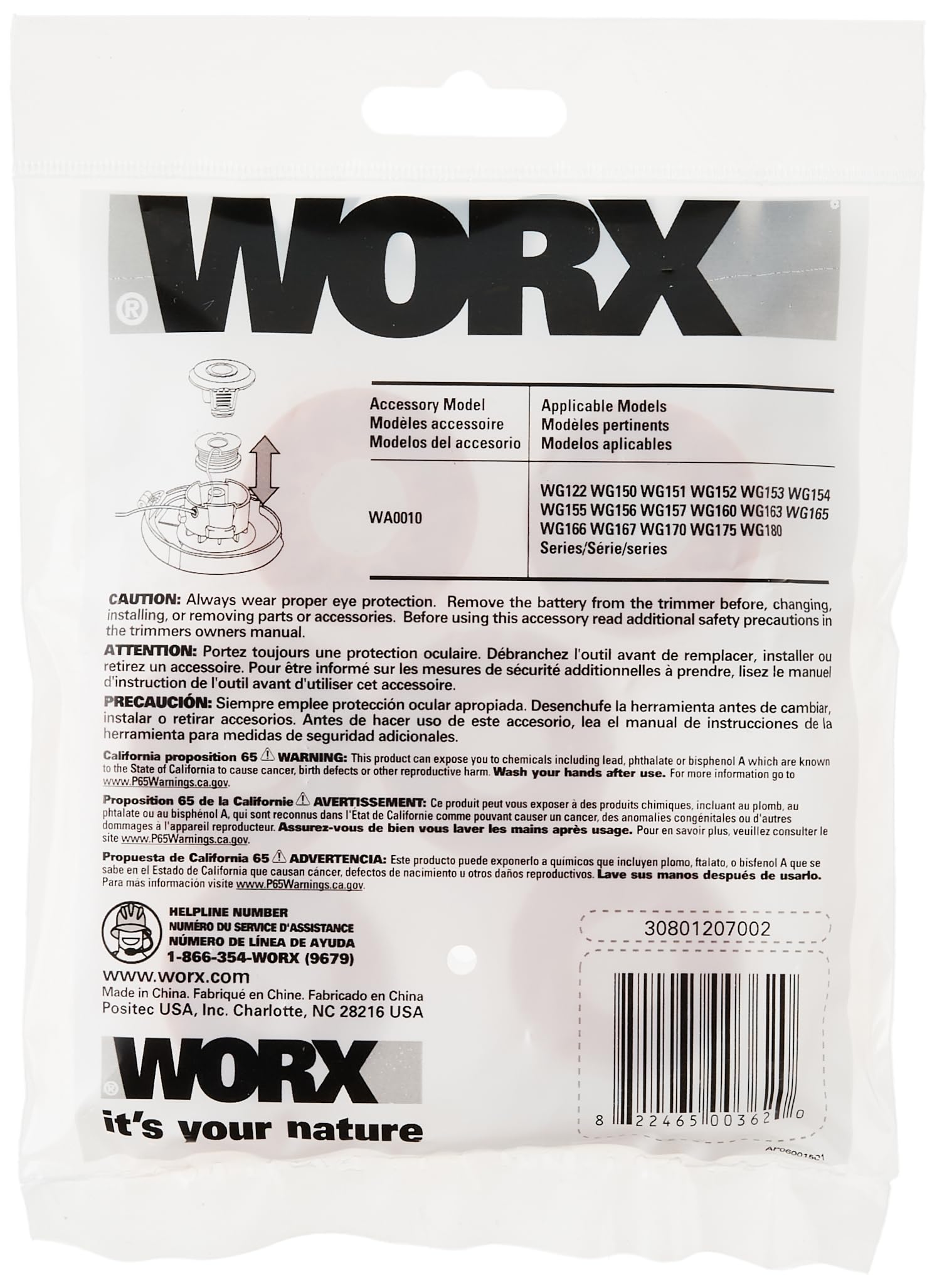 Worx WA0010 6-Pack Grass Trimmer Line for Cordless Series WG150s, 151s, 152, 155s, 165, 166 🍁 All In One Marketplace Canada