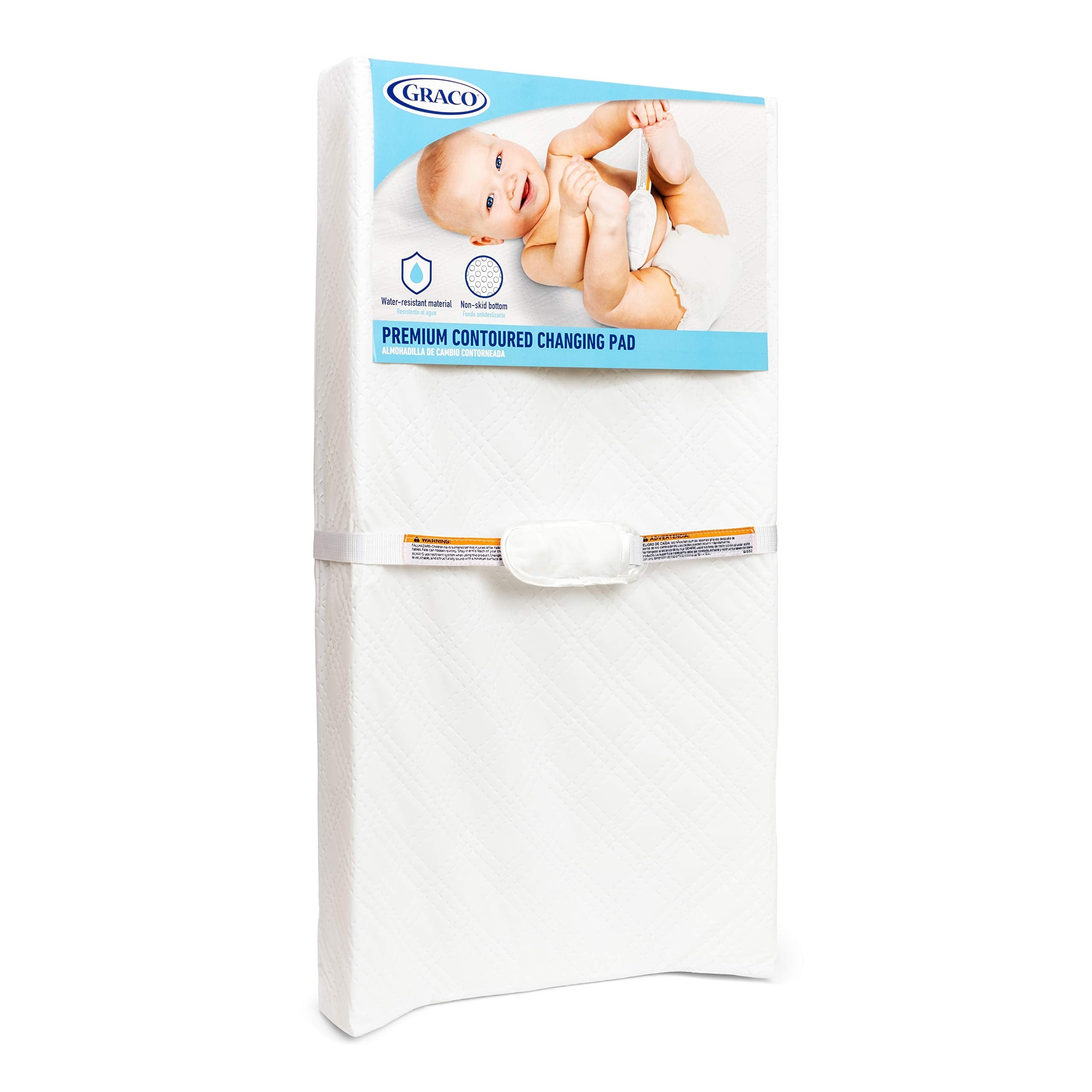 Graco Premium Contoured Changing Pad – GREENGUARD Gold Certified, Water-Resistant, Ultra-Soft Buckle Cover, Contoured Baby Changing Pad, Fits Most Standard-Size Changing Toppers, Non-Skid Bottom 🍁 All In One Marketplace Canada