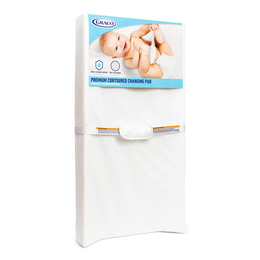 Graco Premium Contoured Changing Pad – GREENGUARD Gold Certified, Water-Resistant, Ultra-Soft Buckle Cover, Contoured Baby Changing Pad, Fits Most Standard-Size Changing Toppers, Non-Skid Bottom 🍁 All In One Marketplace Canada