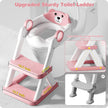 Rabb 1st Potty Training Seat, Upgrade Toddler Toilet Seat for Kids Boys Girls, 2 in 1 Potty Training Toilet for Kids, Splash Guard Anti-Slip Pad Step Stool (Pink) 🍁 All In One Marketplace Canada