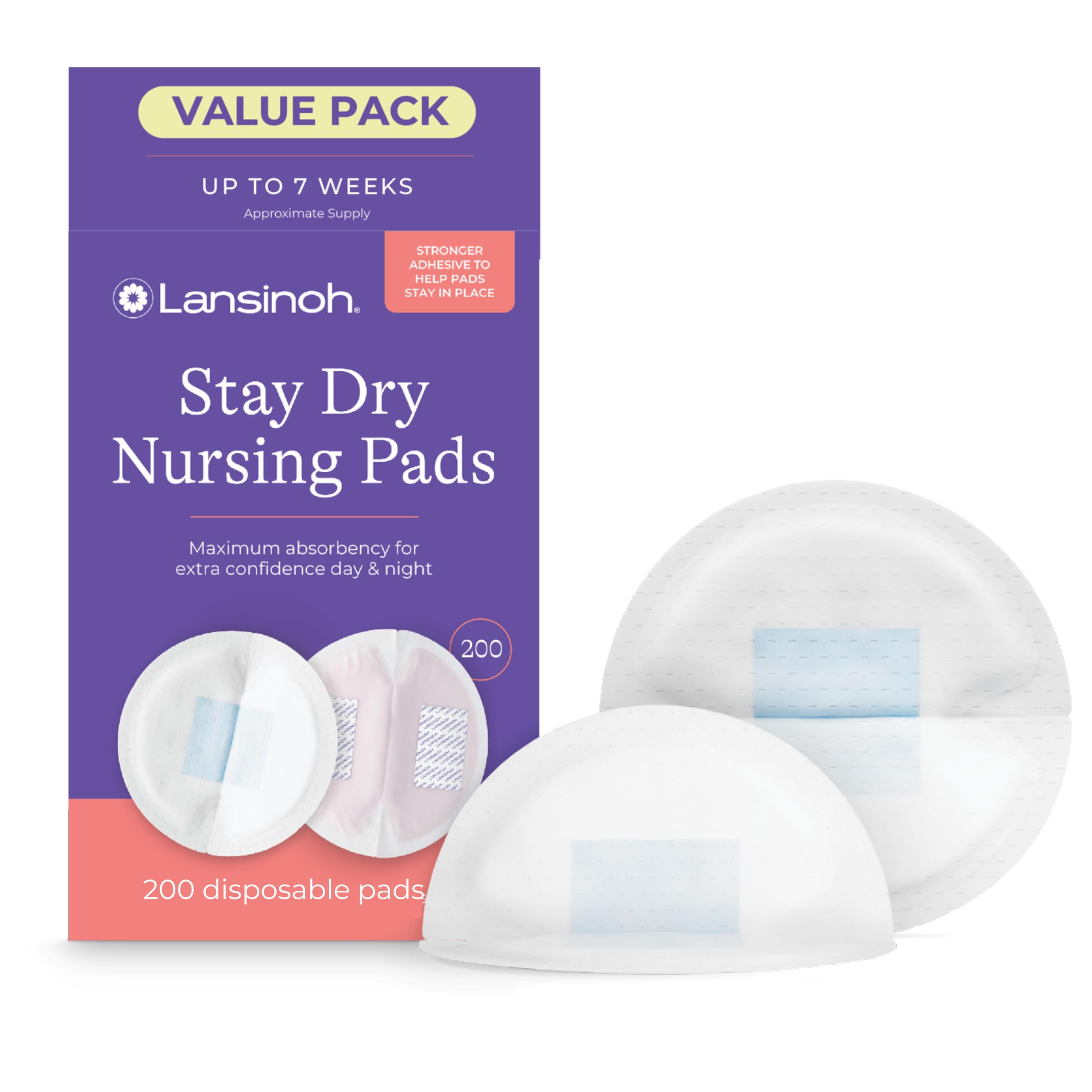 Lansinoh Nursing Pads, 2 Packs of 100 (200 Count) Stay Dry Disposable Breast Pads 🍁 All In One Marketplace Canada