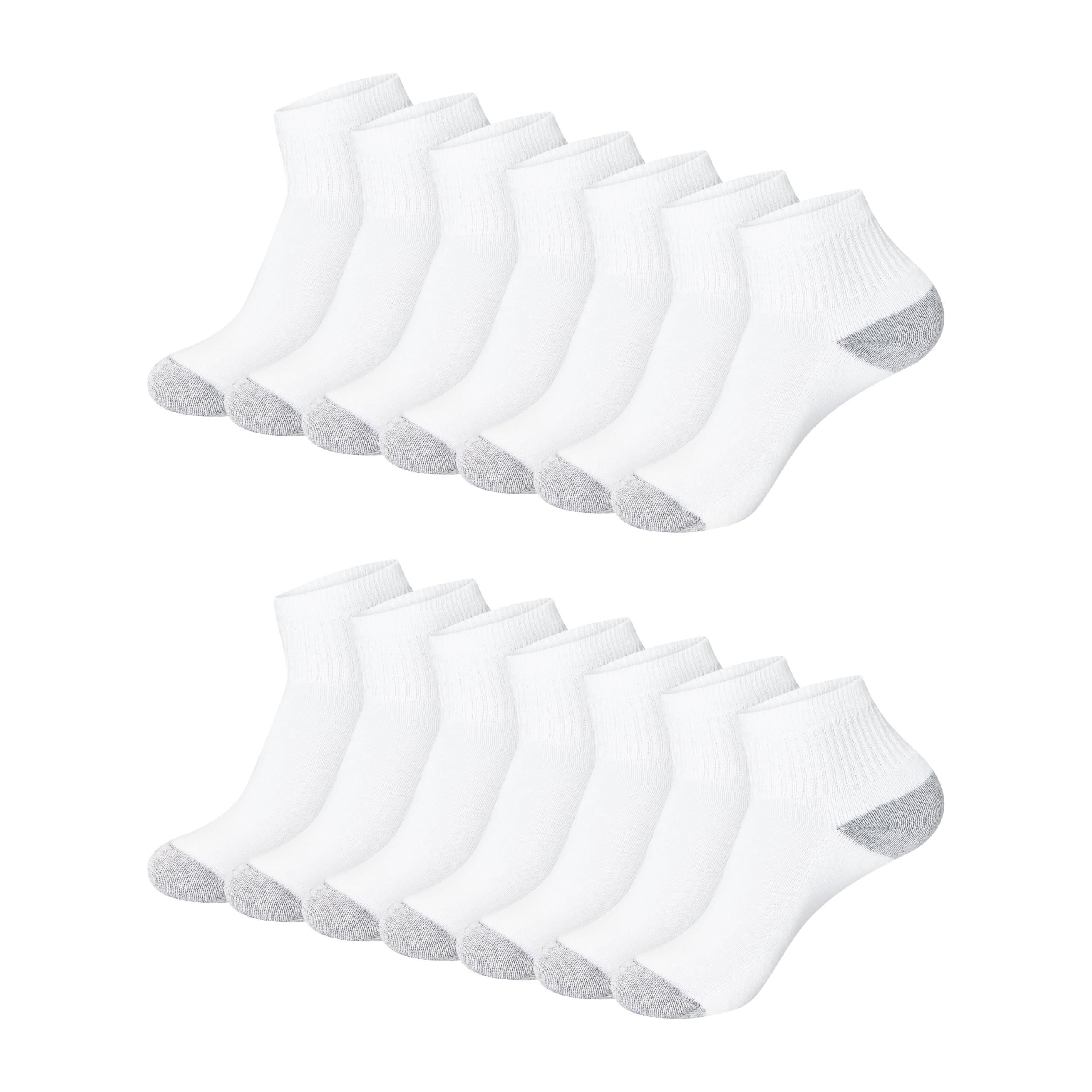 Hanes Womens Value Pack, Ankle Soft Moisture-wicking Socks, Available In 10 And 14-packs, White - 14 Pack, 5-9 US 🍁 All In One Marketplace Canada